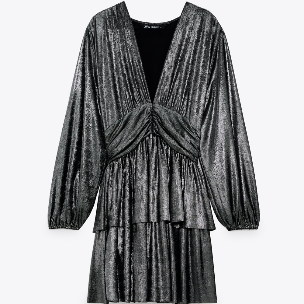 NWT ZARA | Ruffled Mini Dress - Picture 5 of 8